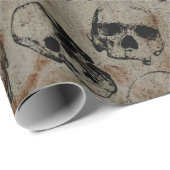  Skulls-patroonpatroon met storende halloween Cadeaupapier (Rol Hoek)