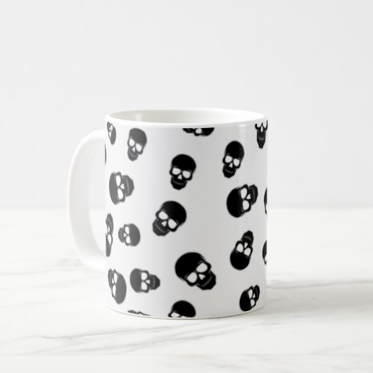 Skulls Pattern Koffiemok (Voorkant links)