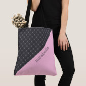 Skulls Pattern Monogrammed Canvas tas (Dichtbij)