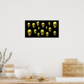 Skulls Pop Art Print Poster - Skull Posters Prints (Keuken)