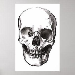 Skulls Poster Print Black & White Pop Art Posters
