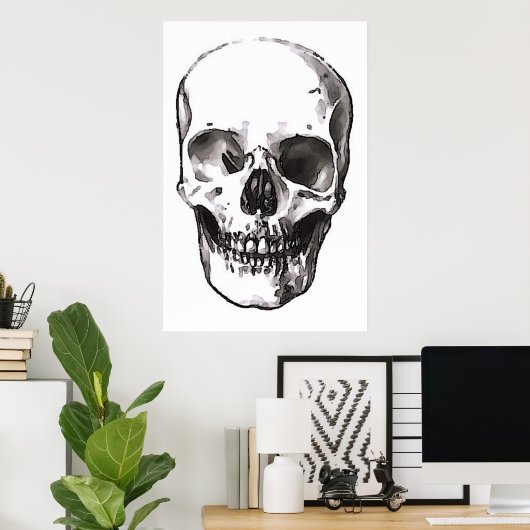 Skulls Poster Print Black & White Pop Art Posters (Thuiskantoor)