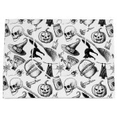 Skulls Pumpkins Broomsticks Bats Halloween Groot Cadeauzakje (Voorkant)