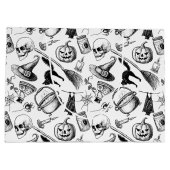Skulls Pumpkins Broomsticks Bats Halloween Groot Cadeauzakje (Achterkant)