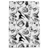Skulls Pumpkins Broomsticks Bats Halloween Medium Cadeauzakje (Voorkant)