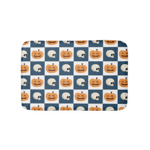 Skulls & Pumpkins Checks Badmat