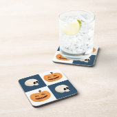Skulls & Pumpkins Checks Bier Onderzetter (Rechterzijde)
