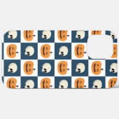 Skulls & Pumpkins Checks Case-Mate iPhone Case (Achterkant (horizontaal))