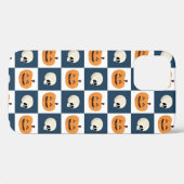 Skulls & Pumpkins Checks Case-Mate iPhone Case (Achterkant (horizontaal))