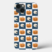 Skulls & Pumpkins Checks Case-Mate iPhone Case (Achterkant)