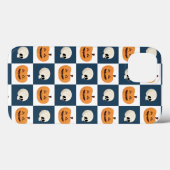 Skulls & Pumpkins Checks Case-Mate iPhone Case (Achterkant (horizontaal))