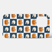 Skulls & Pumpkins Checks Case-Mate iPhone Case (Achterkant (horizontaal))