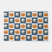 Skulls & Pumpkins Checks Deurmat (Voorkant)