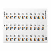 Skulls & Pumpkins Checks Etiket (Full Sheet)