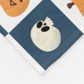 Skulls & Pumpkins Checks Fleece Deken (Hoek)