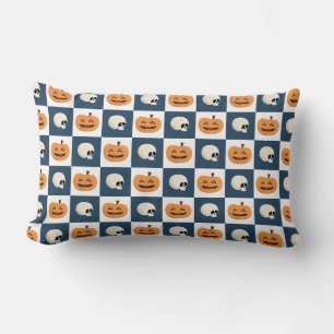 Skulls & Pumpkins Checks Kussen