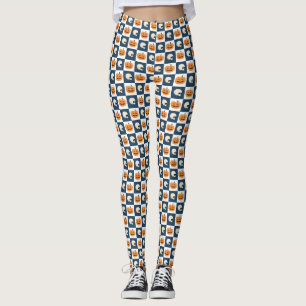 Skulls & Pumpkins Checks Leggings