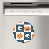 Skulls & Pumpkins Checks Magneet (Insitu (Vaatwasser))