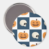 Skulls & Pumpkins Checks Magneet (Voorkant / Achterkant)