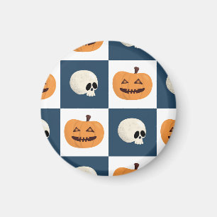 Skulls & Pumpkins Checks Magneet