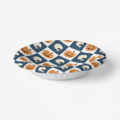 Skulls & Pumpkins Checks Papieren Kommen (Gebogen)