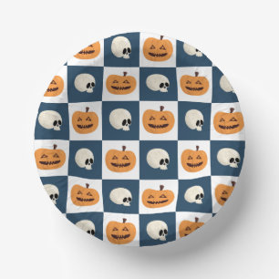 Skulls & Pumpkins Checks Papieren Kommen