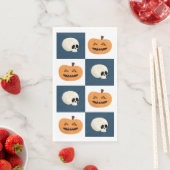 Skulls & Pumpkins Checks Servet (Insitu)