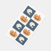 Skulls & Pumpkins Checks Servet (Hoek)