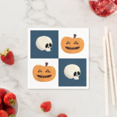 Skulls & Pumpkins Checks Servet (Insitu)