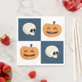 Skulls & Pumpkins Checks Servet (Insitu)
