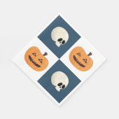 Skulls & Pumpkins Checks Servet (Hoek)