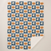 Skulls & Pumpkins Checks Sherpa Deken (Voorkant)