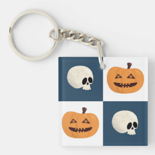 Skulls & Pumpkins Checks Sleutelhanger