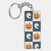 Skulls & Pumpkins Checks Sleutelhanger (Voorkant Links)