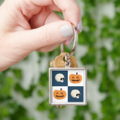 Skulls & Pumpkins Checks Sleutelhanger (Hand)