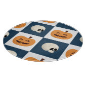 Skulls & Pumpkins Checks Snijplank (Hoek)