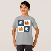 Skulls & Pumpkins Checks T-shirt (Voorkant volledig)