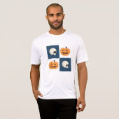 Skulls & Pumpkins Checks T-shirt (Voorkant volledig)