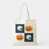 Skulls & Pumpkins Checks Tote Bag (Achterkant)