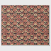 Skulls Red Halloween Cadeaupapier (Vlak)
