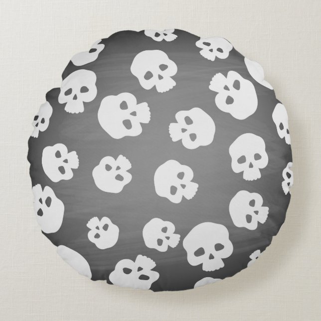 Skulls Rond Kussen (Voorkant)