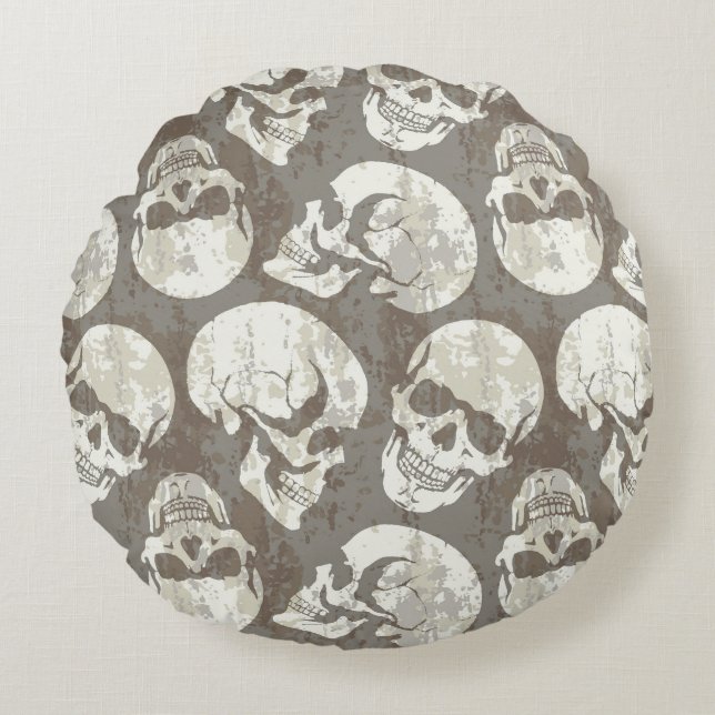 Skulls Rond Kussen (Voorkant)