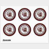 Skulls Ronde Sticker (Vel)
