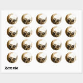 Skulls Ronde Sticker (Vel)