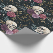Skulls & Roses Wrapping Paper Cadeaupapier (Hoek)