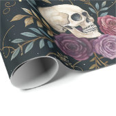 Skulls & Roses Wrapping Paper Cadeaupapier (Rol Hoek)