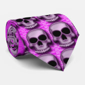 Skulls - Roze Stropdas (Opgerold)