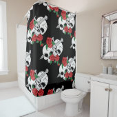 Skulls, Rozen ahd Dagger Douchegordijn (In situ)