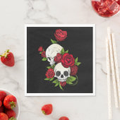 Skulls Rozen Día de Muertos Servet (Insitu)