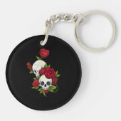 Skulls Rozen Día de Muertos Sleutelhanger (Achterkant)